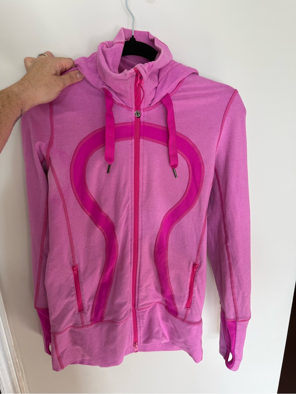 Vintage lululemon athletica technical Pink Full-Zip Hooded Jacket